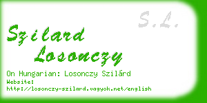 szilard losonczy business card